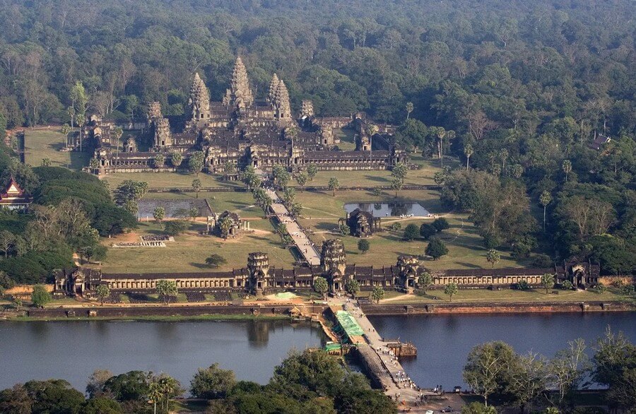 Angkor Wat is the largest temple in the world.