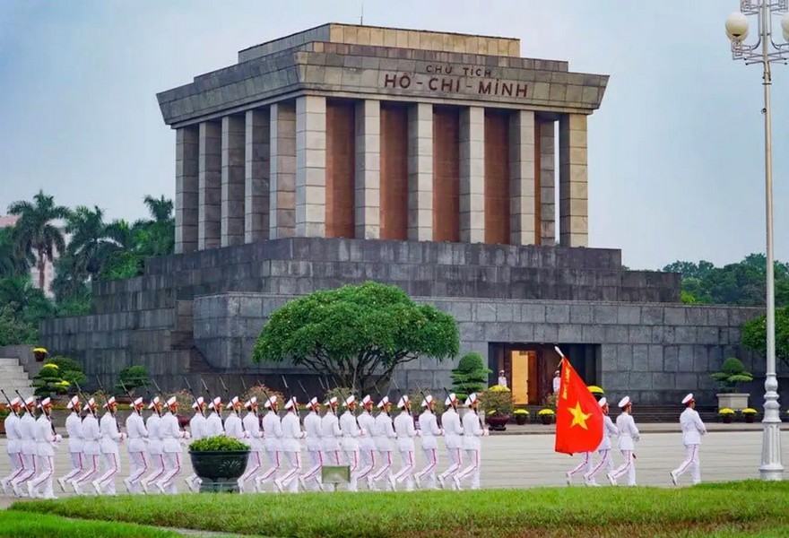 Ho Chi Minh Mausoleum, the great leader of Vietnam.