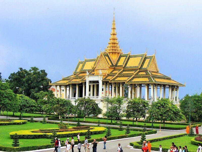 The Royal Palace of Cambodia is often likened to a precious gem situated in the heart of the capital city, Phnom Penh.