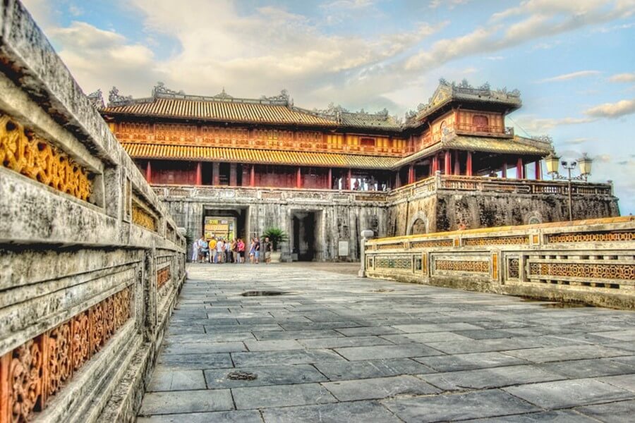 The ancient beauty of the Imperial City of Hue captivates many travelers."