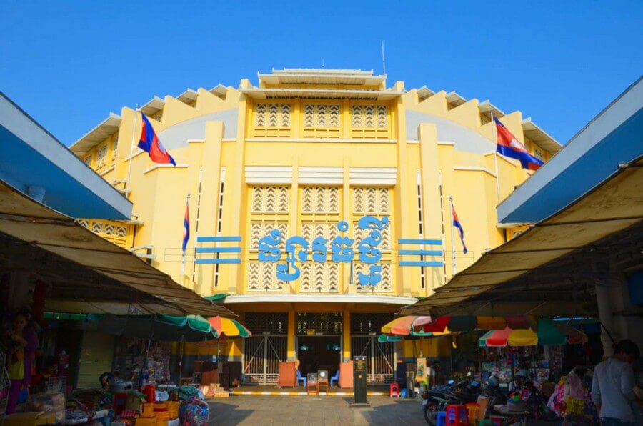 The central market of Phnom Penh.