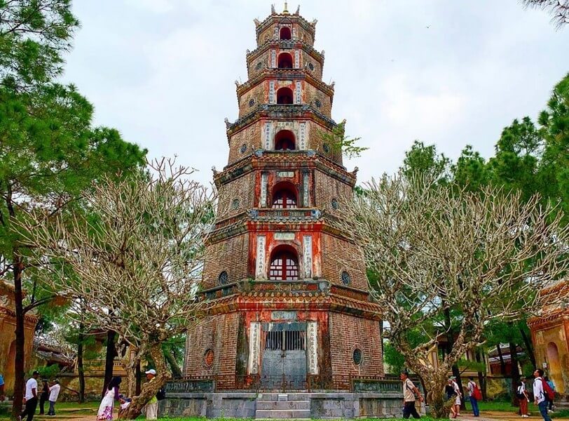 Thien Mu Pagoda in Hue, the oldest ancient temple in the former imperial city of Hue.